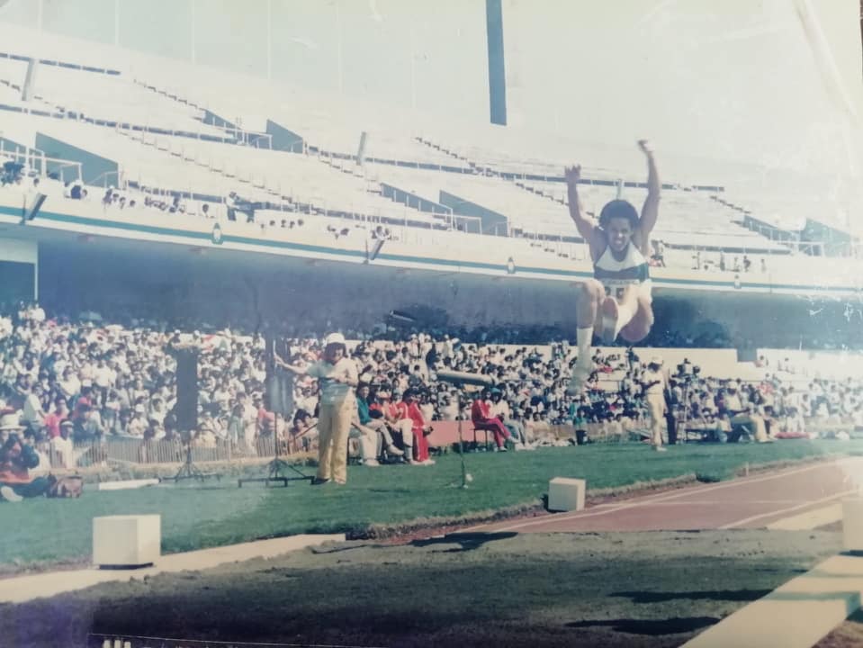 Madeline injured her hamstring while competing in the long jump event