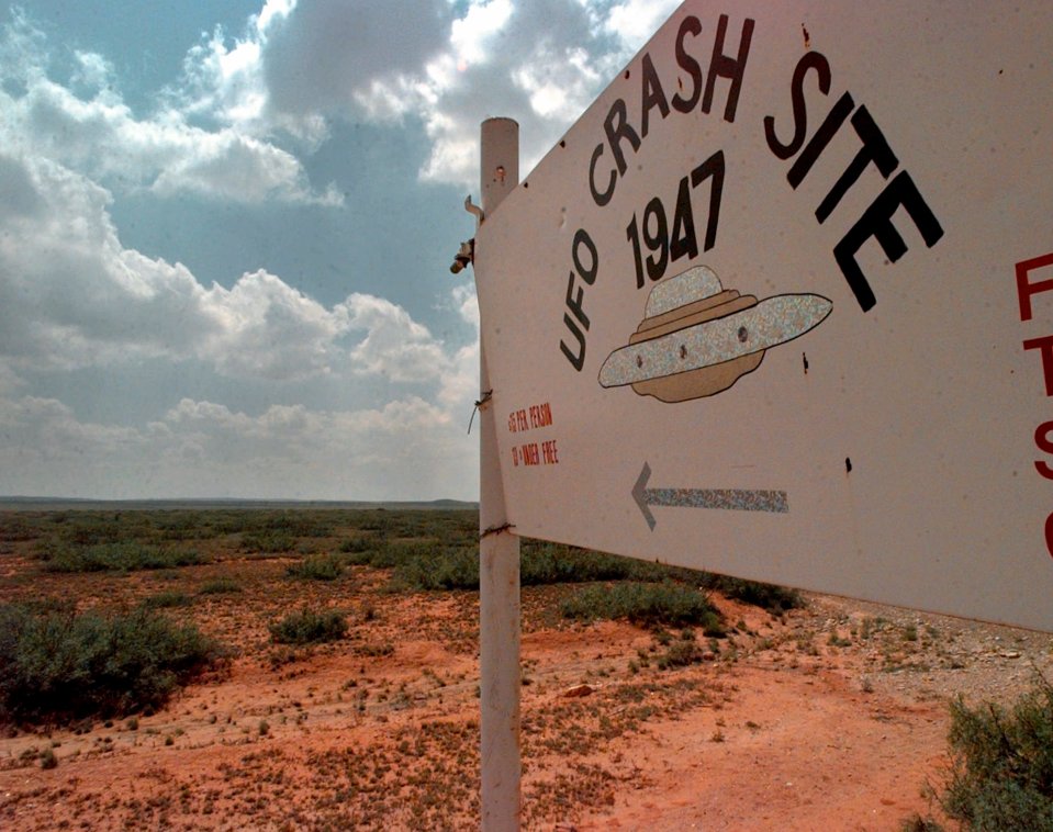 Roswell is supposedly a UFO crash site in New Mexico, USA