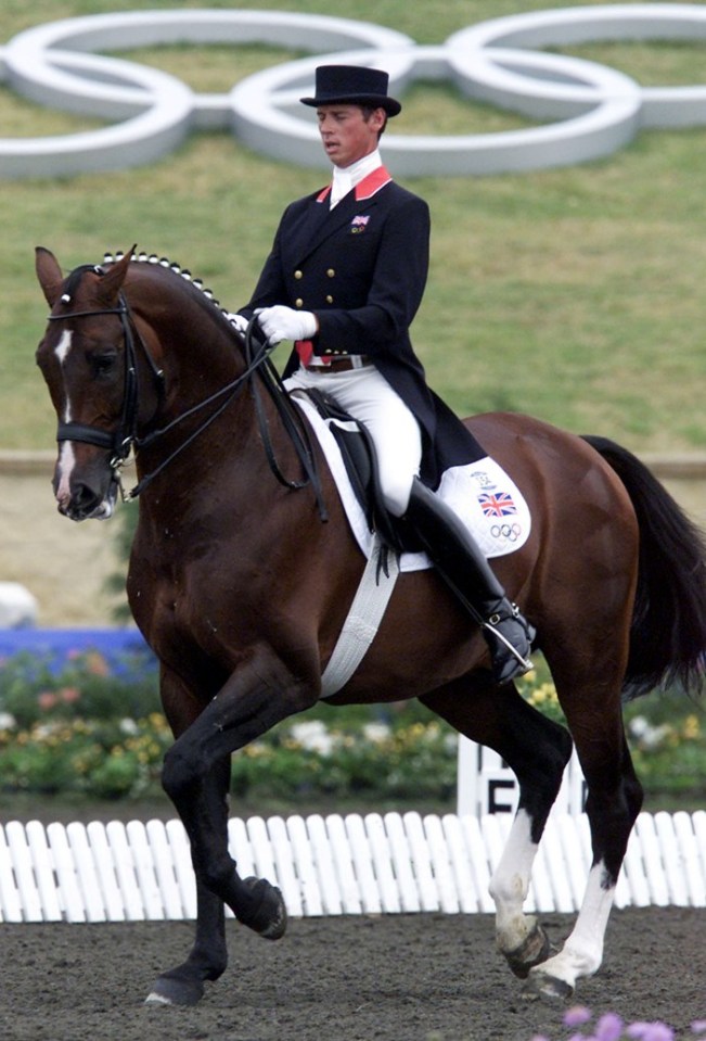 Carl Hester riding the horse 'Argentile Gullit' in 2000.