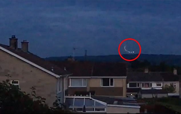 A reported UFO sighting in 2017 in Warminshire, a town in Wiltshire