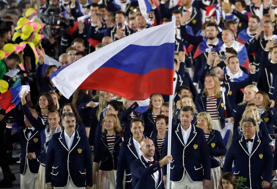 The Russian flag and anthem were both banned at the Games