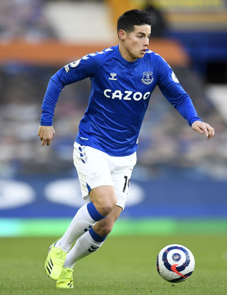 Rodriguez played 26 times for Everton