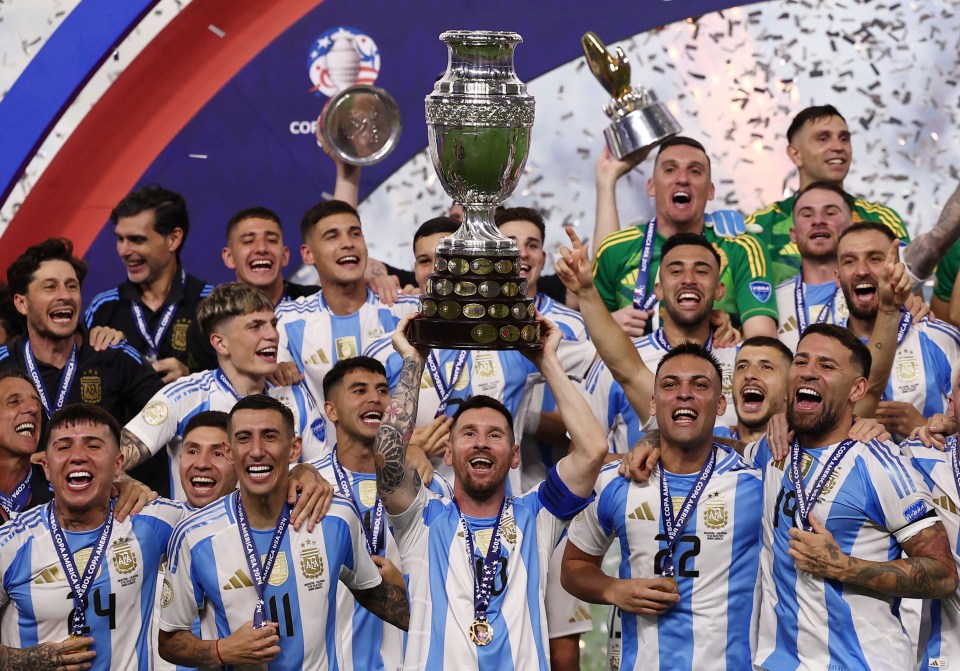 Argentina were celebrating their Copa America win after beating Colombia 1-0