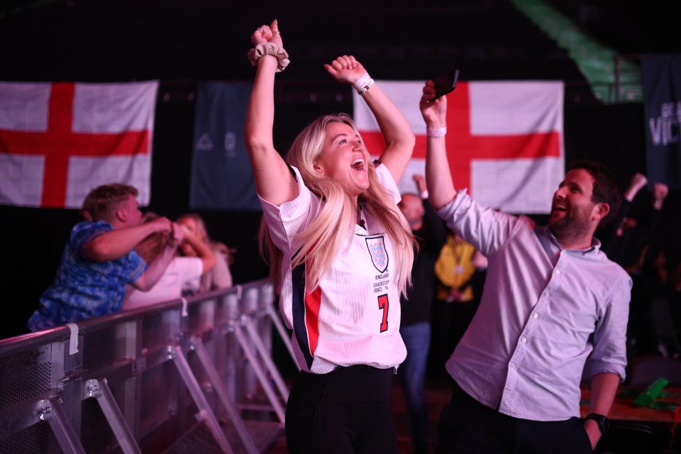 England fans roared on the team