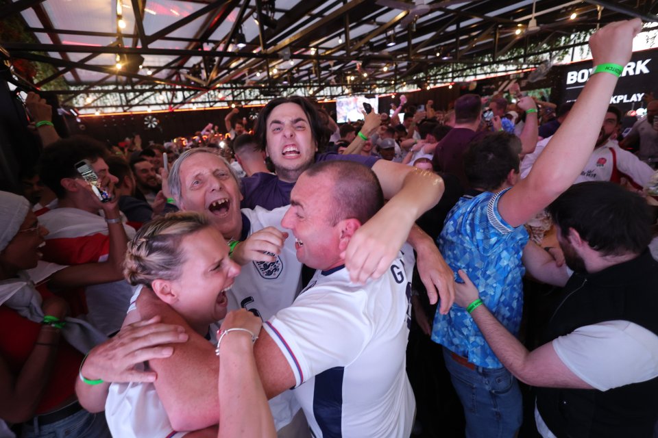 Fans in Dortmund roared on the Three Lions