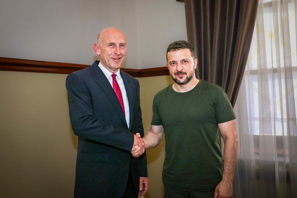 The new Defence Secretary John Healey with Ukrainian President Zelensky