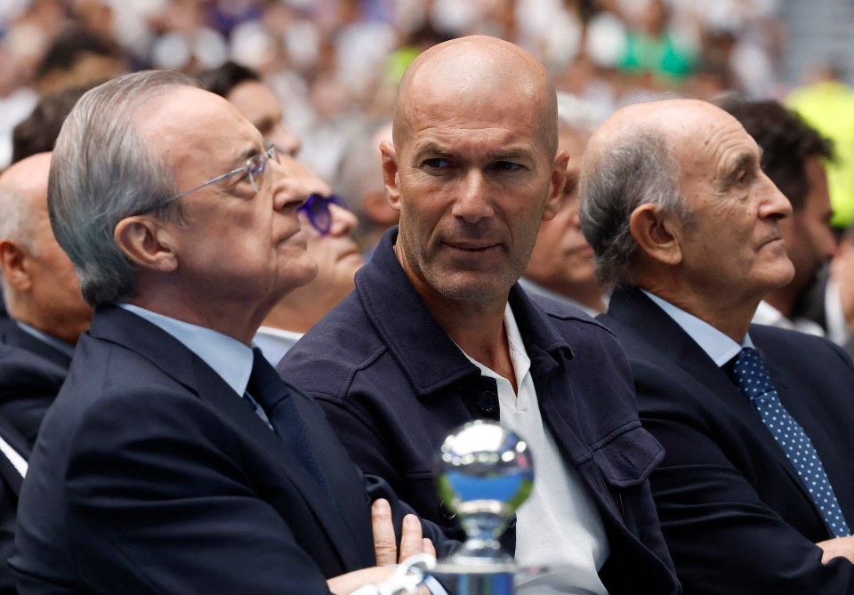 Zidane sat in the front row at Mbappe's unveiling