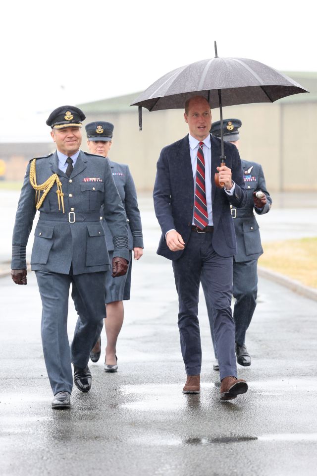 The Prince of Wales arrives for an official visit at RAF Valley