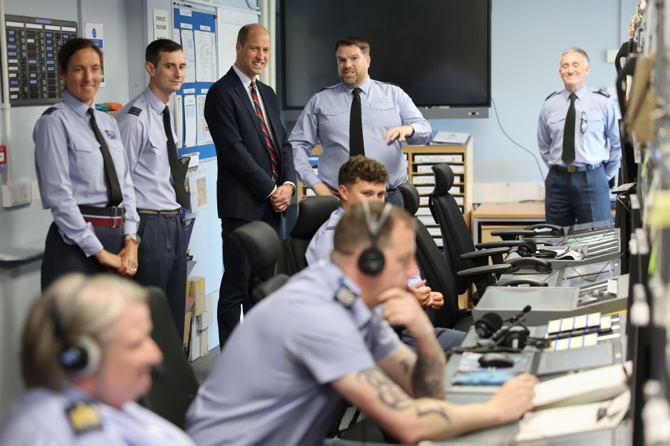 Prince William is briefed about new surveillance equipment