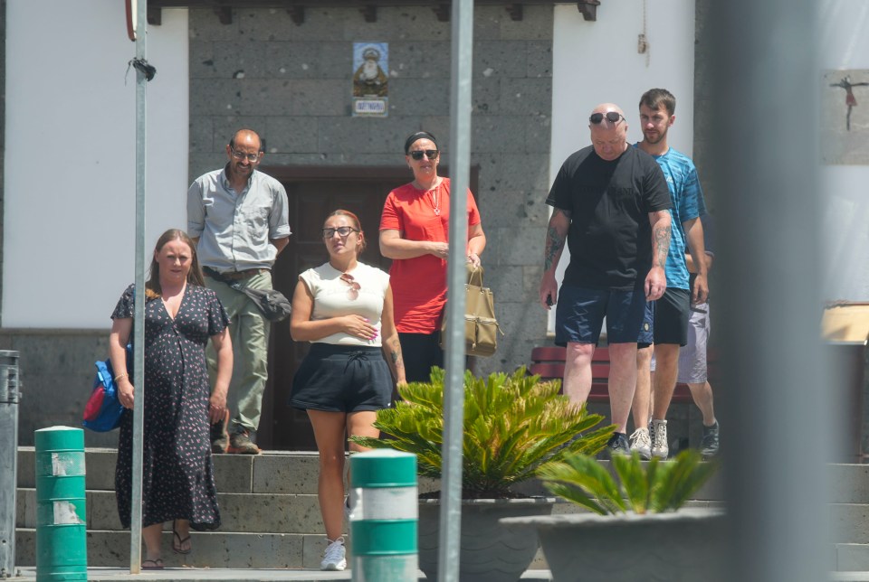 Jay Slater family Debbie, Warren and Zak (centre to right) were in a nearby town when a Dutch search team pinpointed the spot