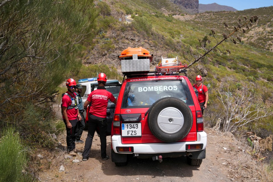 Spanish cops have been combing the barren mountainside