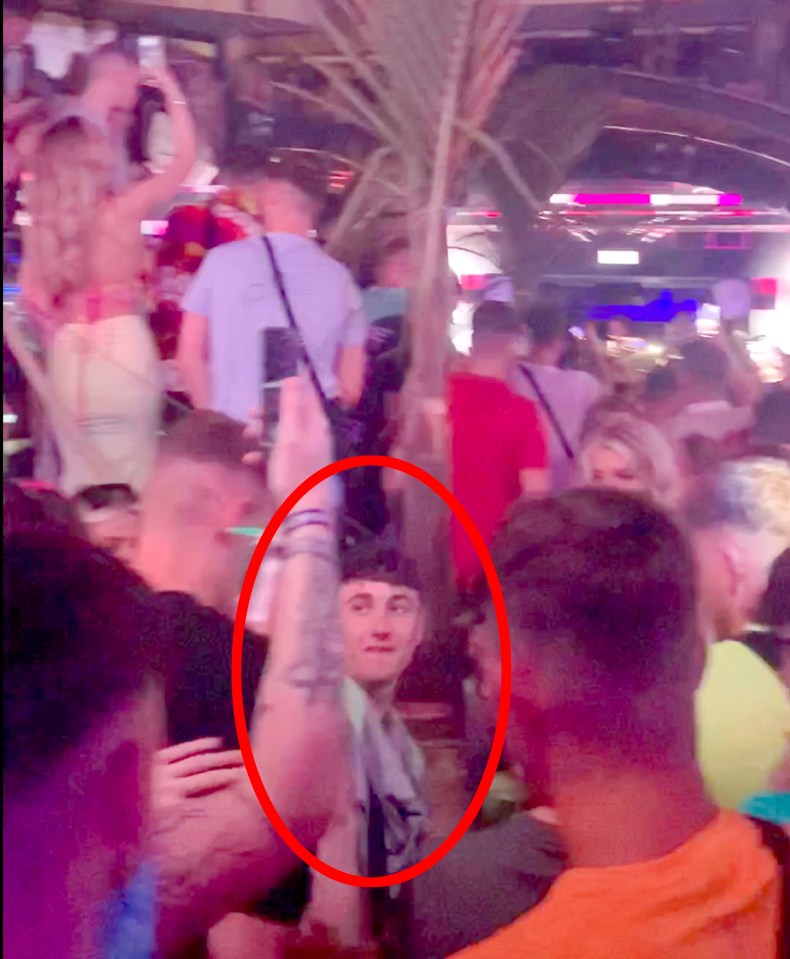 Jay was seen partying in Tenerife