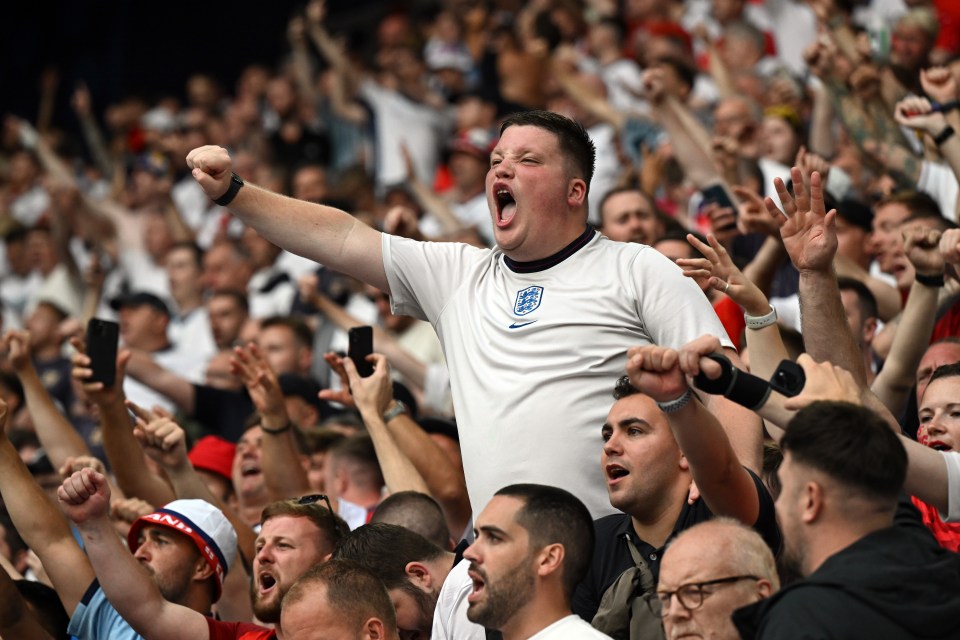 England fans were over the moon