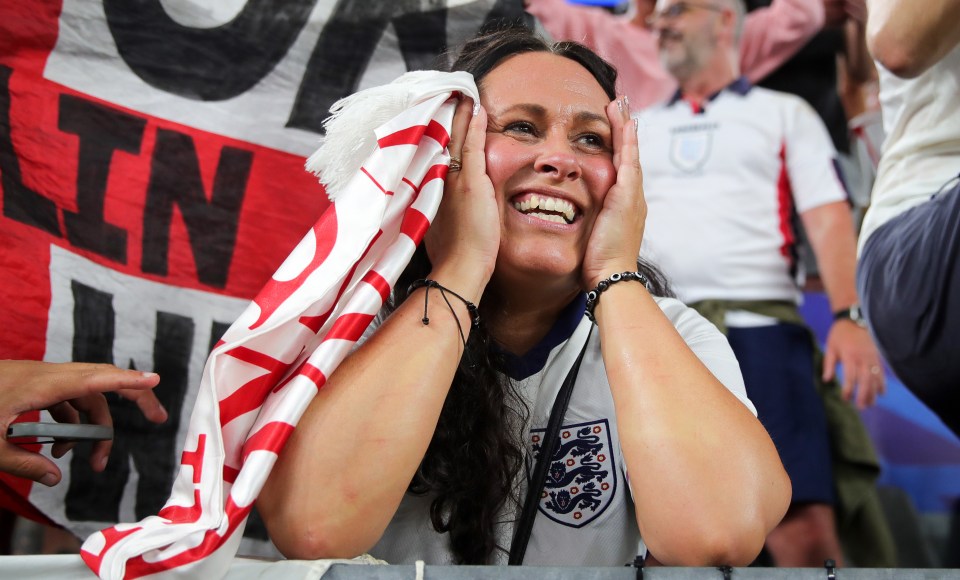 England fans were in dreamland in the stands