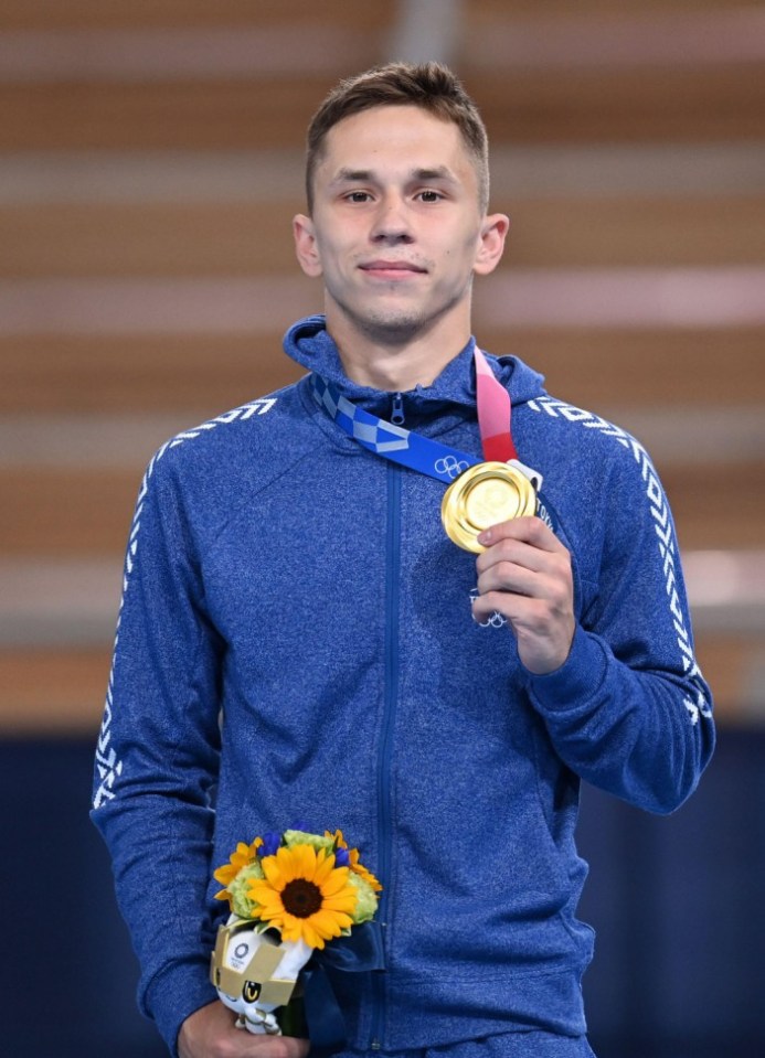 Gymnast Ivan Litvinovich of Belarus will be competing under the AIN flag