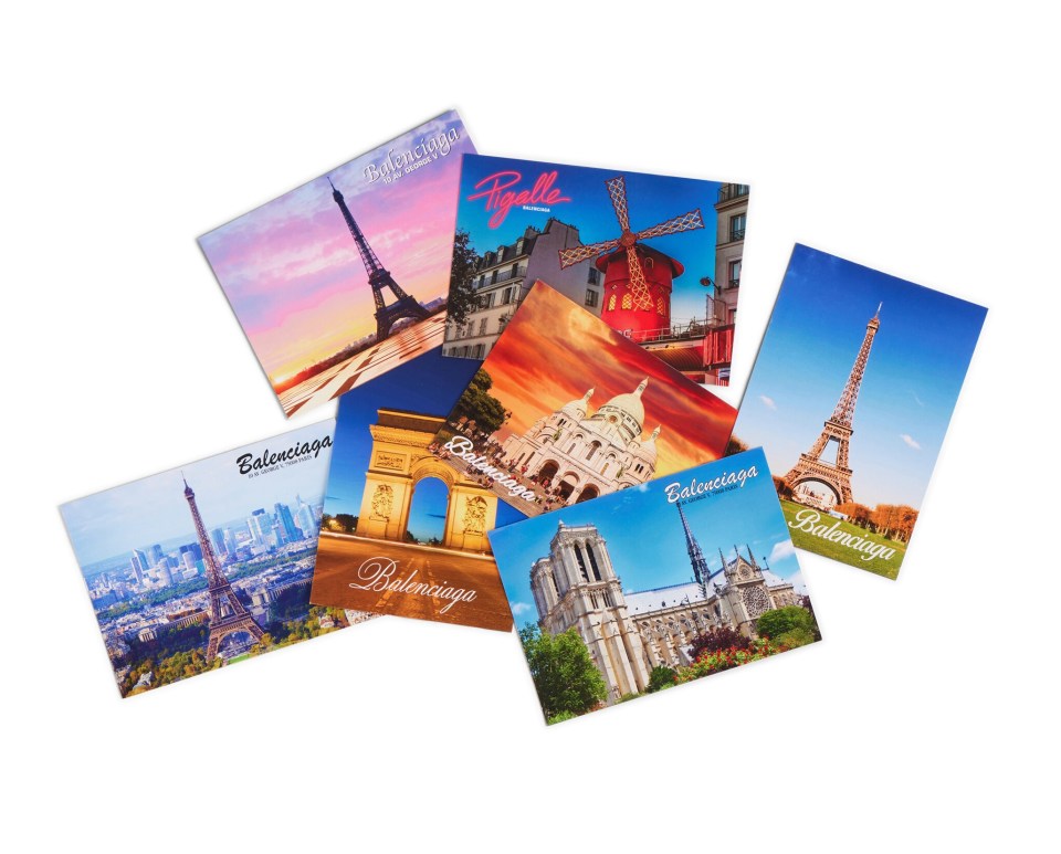 The brand is selling postcards for £70 a pop