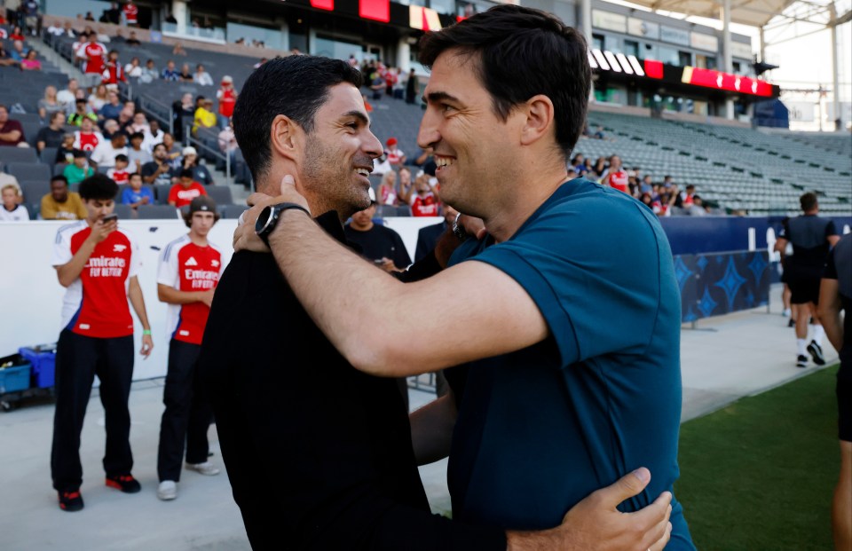 Mikel Arteta and Andoni Iraola's sides played out a 1-1 draw in California