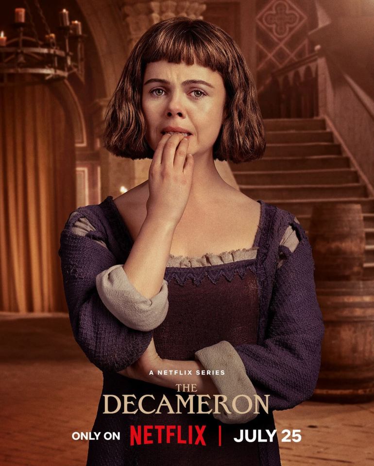 But now she's taken on a new role in Netflix's period comedy The Decameron