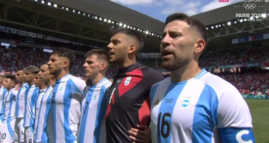 The Argentina Olympic football team were booed during their national anthem