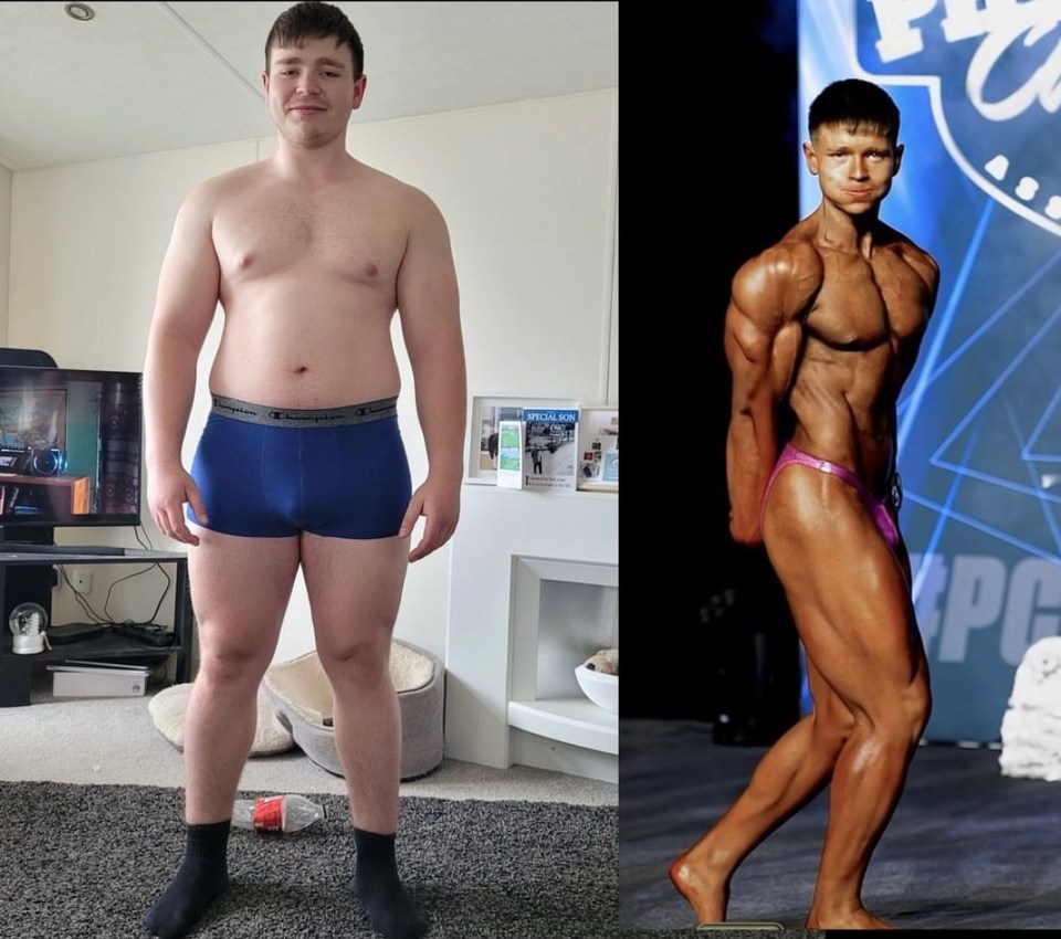 Dan Clibbon underwent a dramatic body transformation to compete in a bodybuilding contest