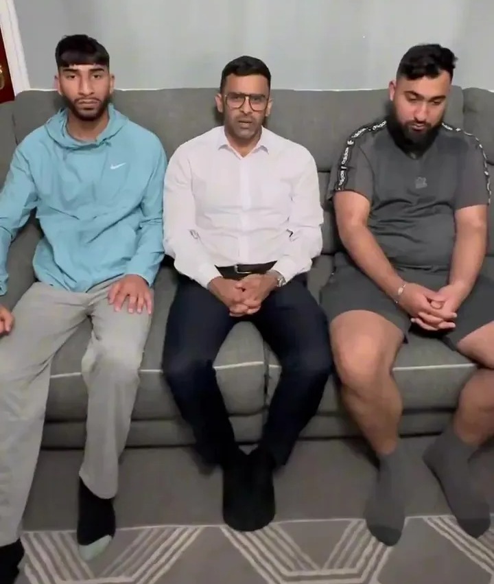 The brothers (far left and far right) have been charged