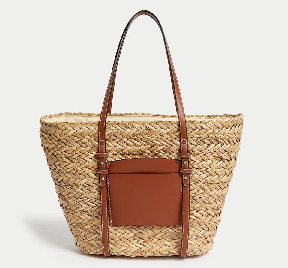 Update your summer wardrobe with a straw tote bag for £45 at M&S