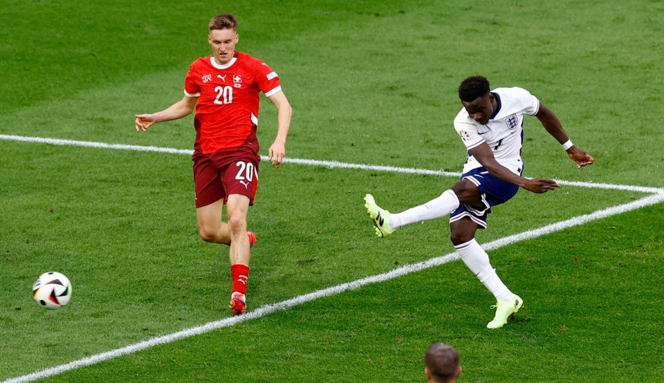 a soccer player with the number 20 on his jersey kicks the ball