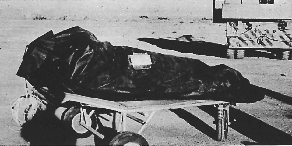 A photo from the US Air Force’s "Roswell Report" released in 1997 showing alleged "body bags" from the scene