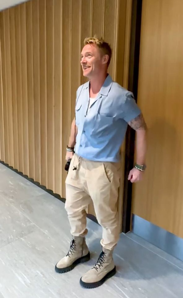 Ronan Keating was cheered by a crowd of staff as he left Magic Radio