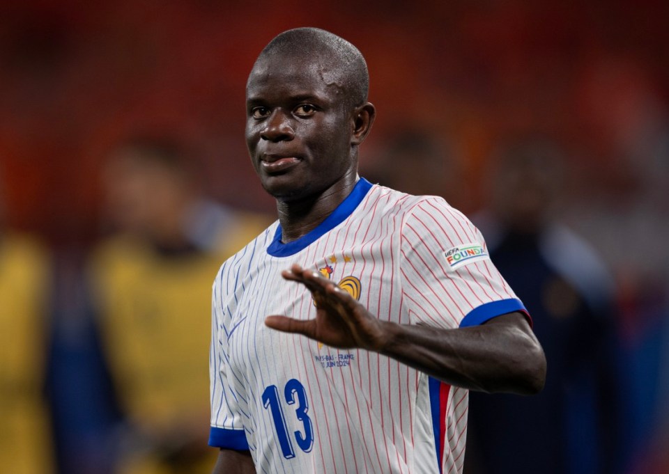 LEIPZIG, GERMANY - JUNE 21: N'Golo Kante of France acknowledges the fans after the UEFA EURO 2024 group stage match between Netherlands and France at Football Stadium Leipzig on June 21, 2024 in Leipzig, Germany. (Photo by Visionhaus/Getty Images)