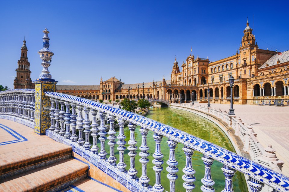 Plaza de Espana in Seville, Andalusia, Spain