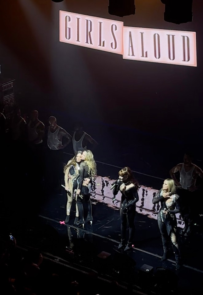 Cheryl and Nadine hugged it out last night at their final Girls Aloud show