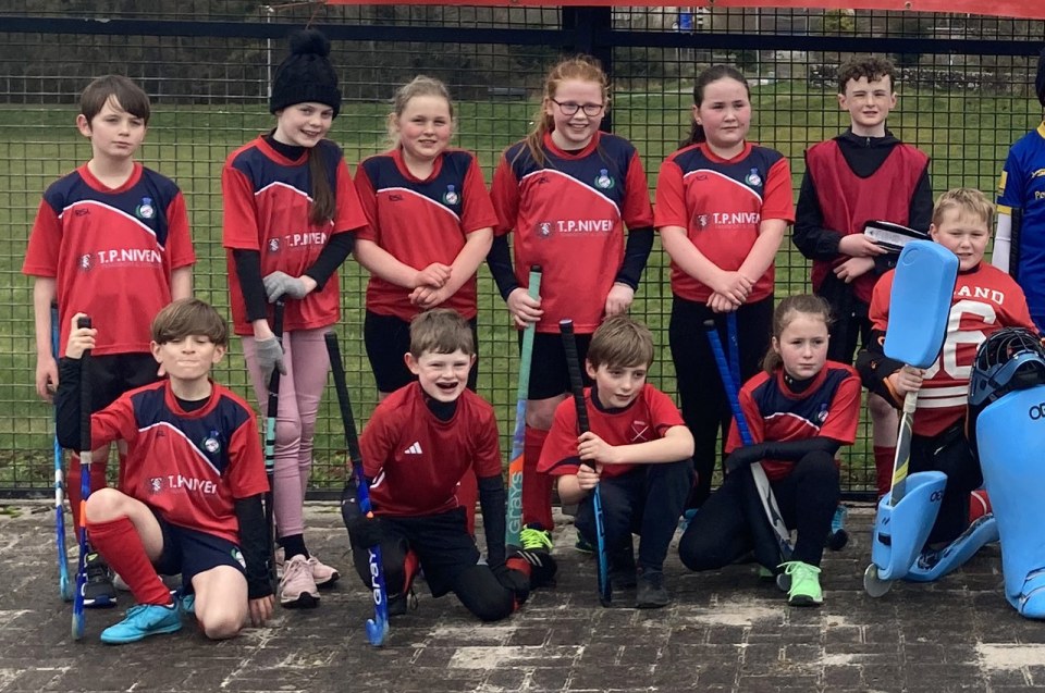 Ready for action … Dumfries Hockey Club’s younger members have great mentors to inspire them