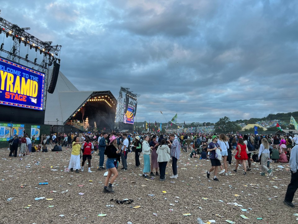 Moments before SZA performed there were swathes of empty spots around the Pyramid stage