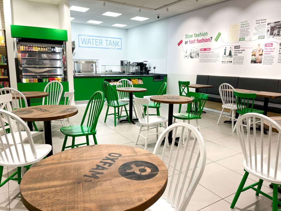 The cafe area (Credit: Oxfam)