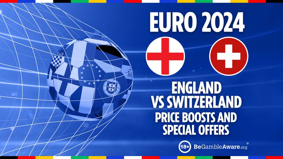 England vs Switzerland odds: Price boosts and specials offers for Euro 2024 clash