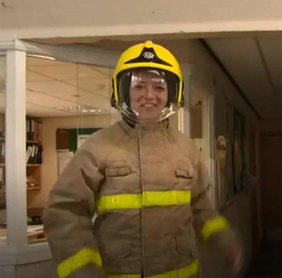 She had given up her TV career to become a firefighter