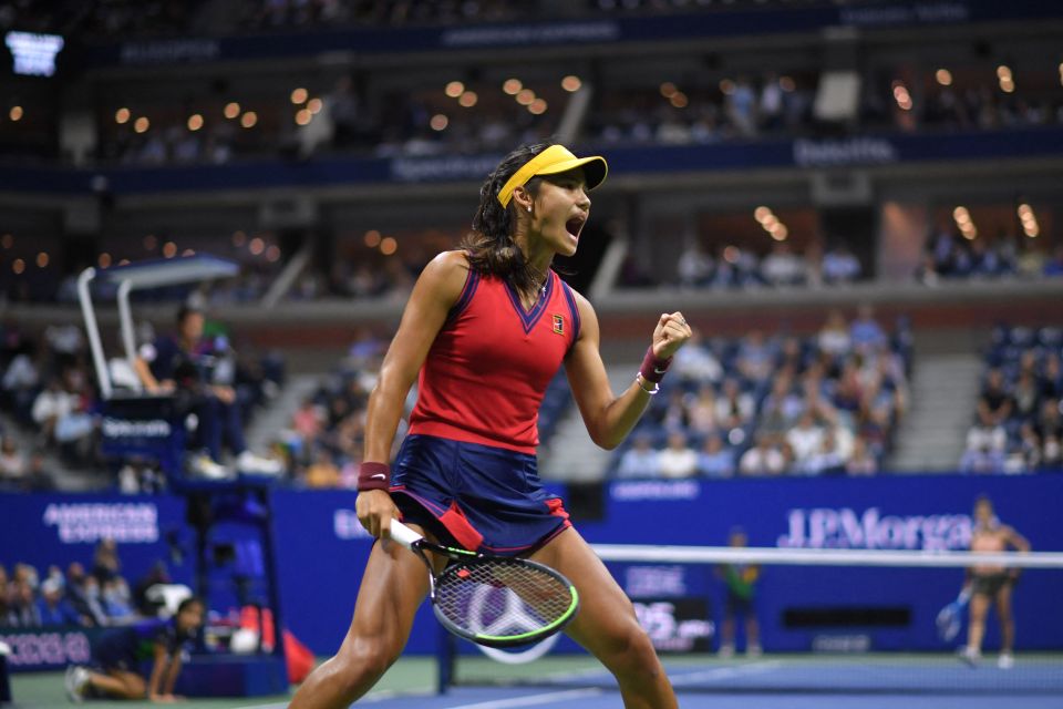 Raducanu beat Sakkari in the 2021 US Open semi-finals