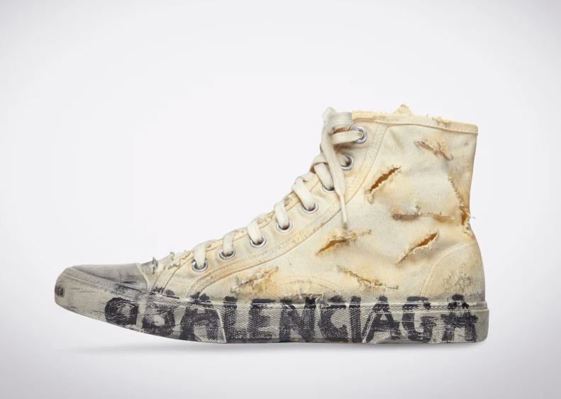 Balenciaga’s ridiculous creations include a £1,500 pair of dirty trainers