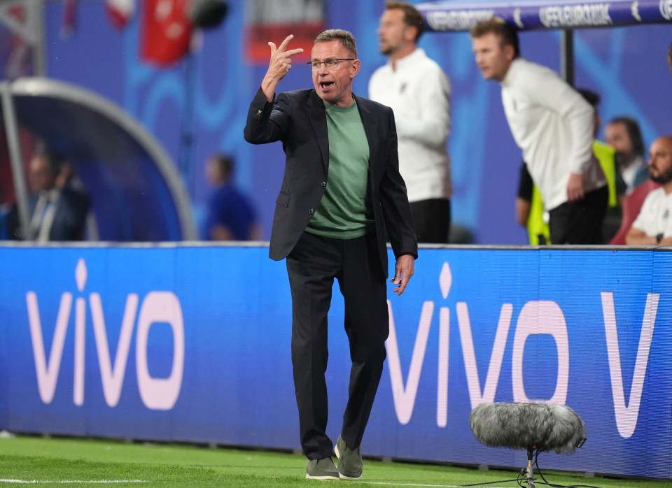 Rangnick's Austria crashed out of the Euros with a 2-1 defeat to Turkey