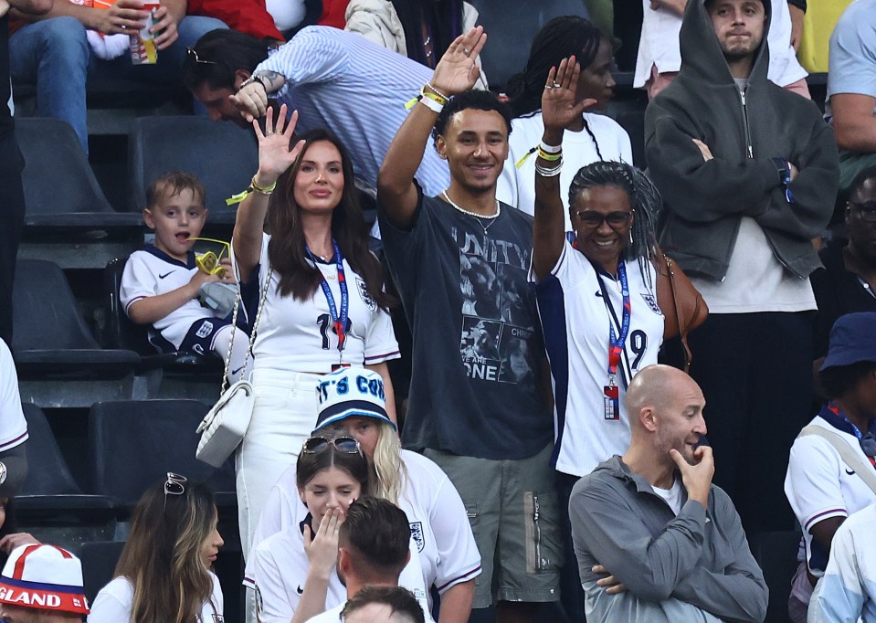 The striker's family were in the stands