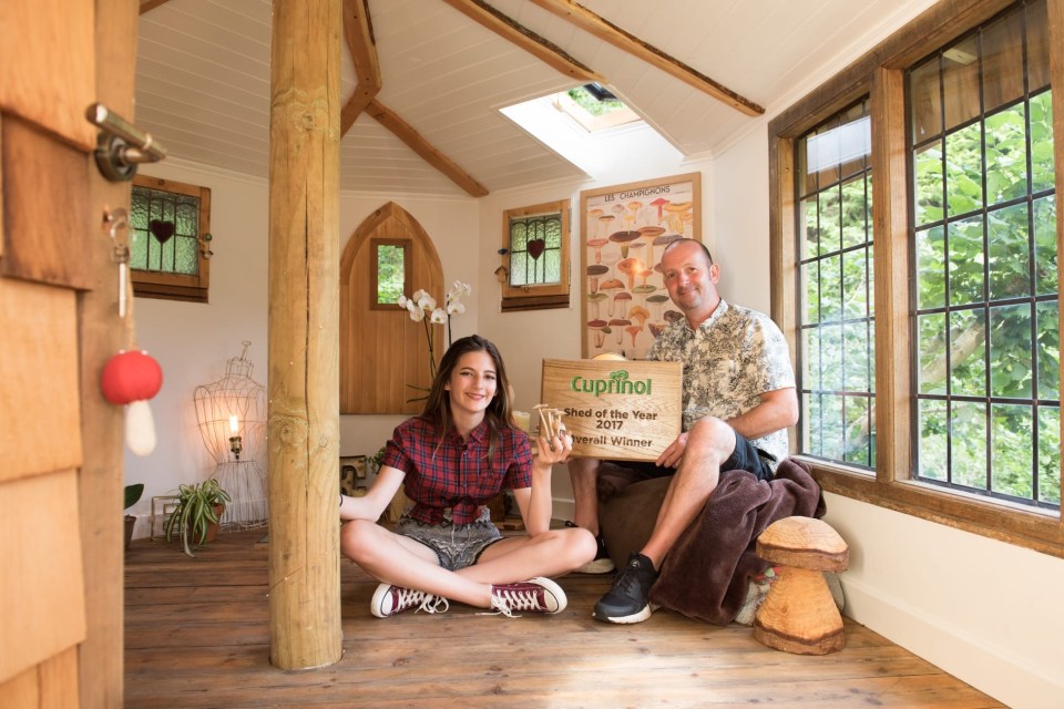 Ben was awarded Shed of the Year in 2017 and estimates the mushroom house is now worth around £50,000