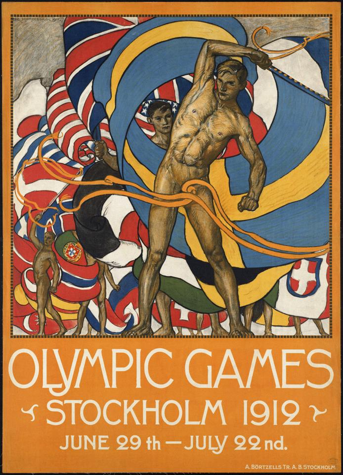 Olympic Games Stockholm 1912 Vintage travel poster