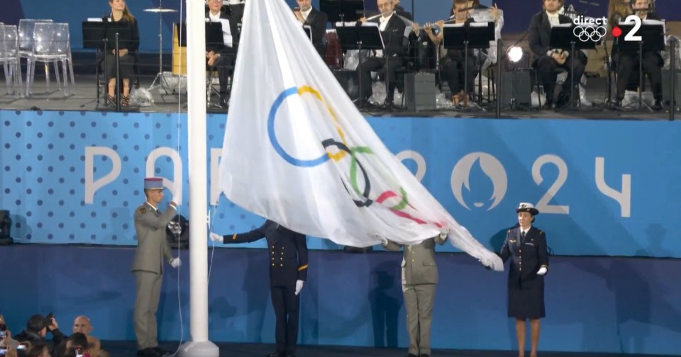 There was a huge blunder at one point as the flag was raised upside down