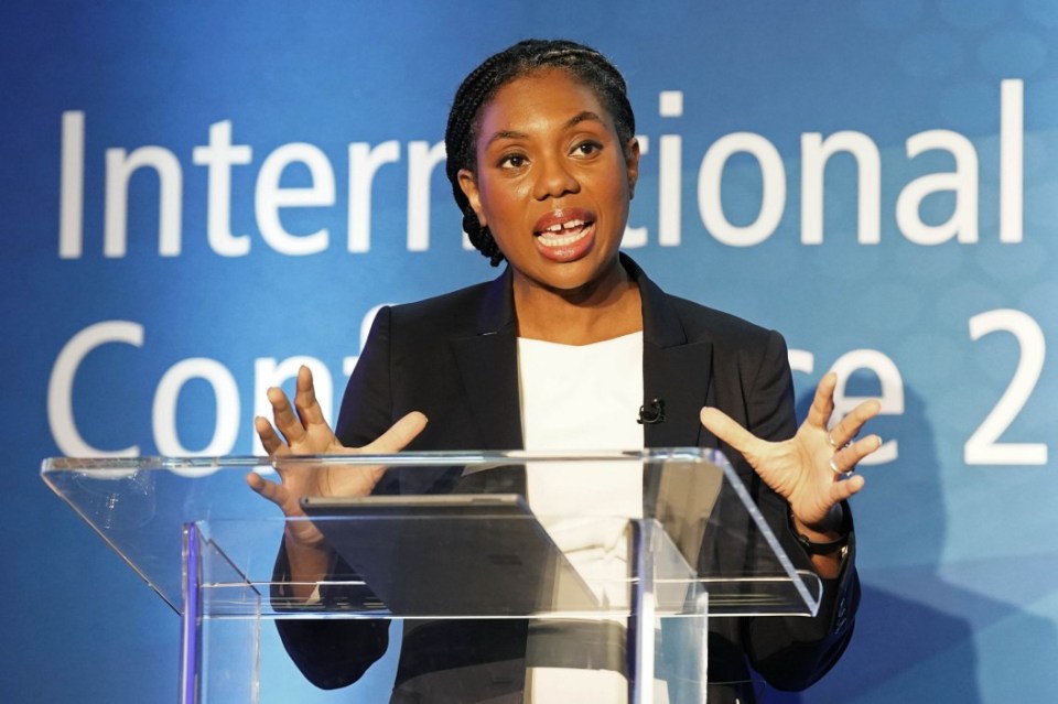 Kemi Badenoch delivers a keynote speech during the CityUK International Conference