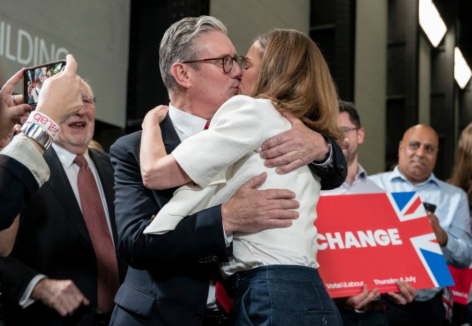 The pair celebrated her husband’s win in the General Election