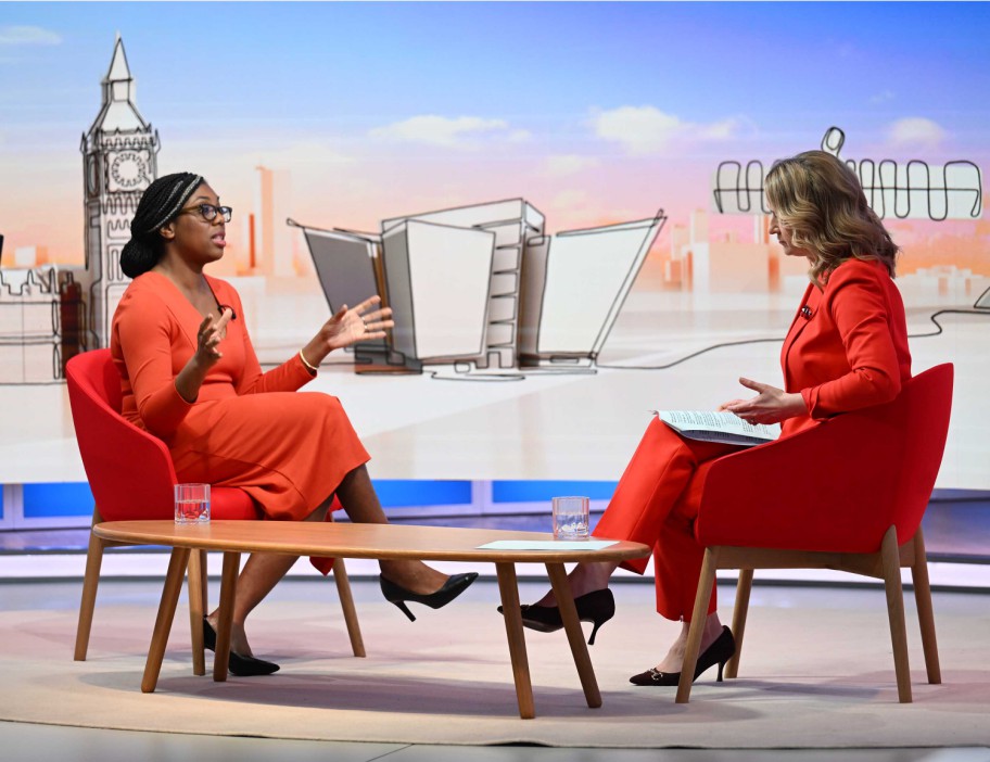 Kemi Badenoch on Sunday with Laura Kuenssberg