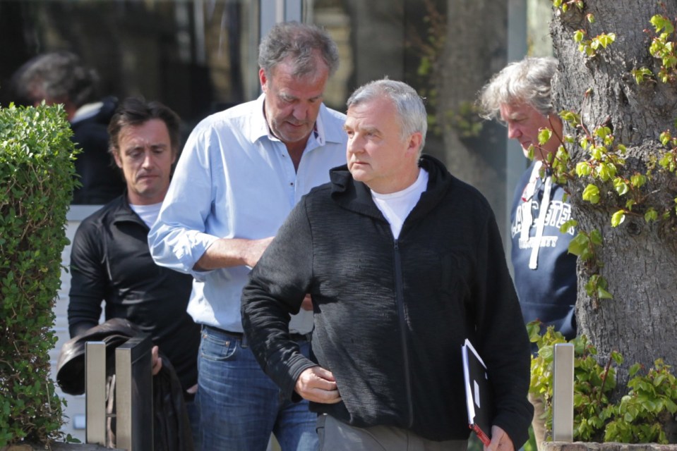 Andy Wilman (front) with Richard Hammond, Jeremy Clarkson and James May