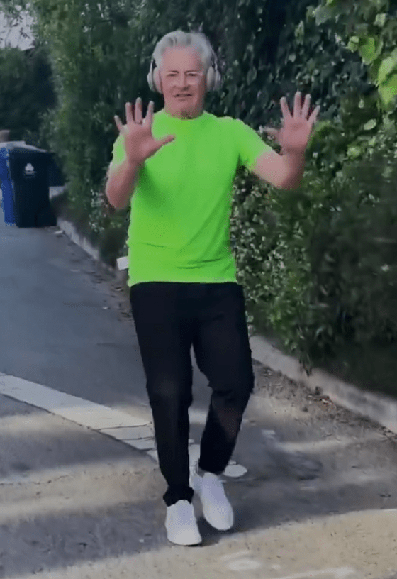 Kyle MacLachlan danced as he walked down the street