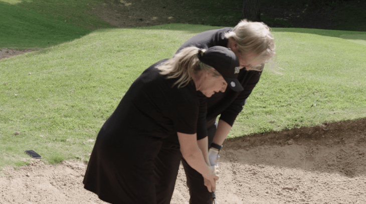 Jane and Mandi showed SunSport how to play without sight